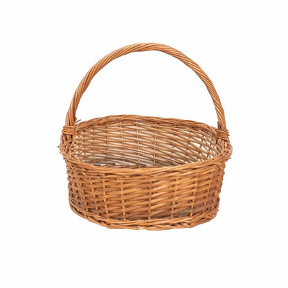 Cos de rachita oval, persusdecor nature, 50x33x30cm / 1449 - 221.ro