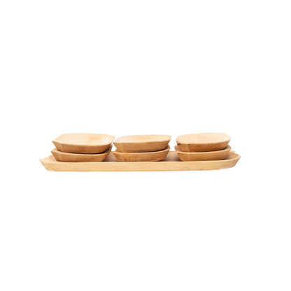 Set 7 platouri din lemn de arin pentru servire, 50x20x2.5cm / 1462_1