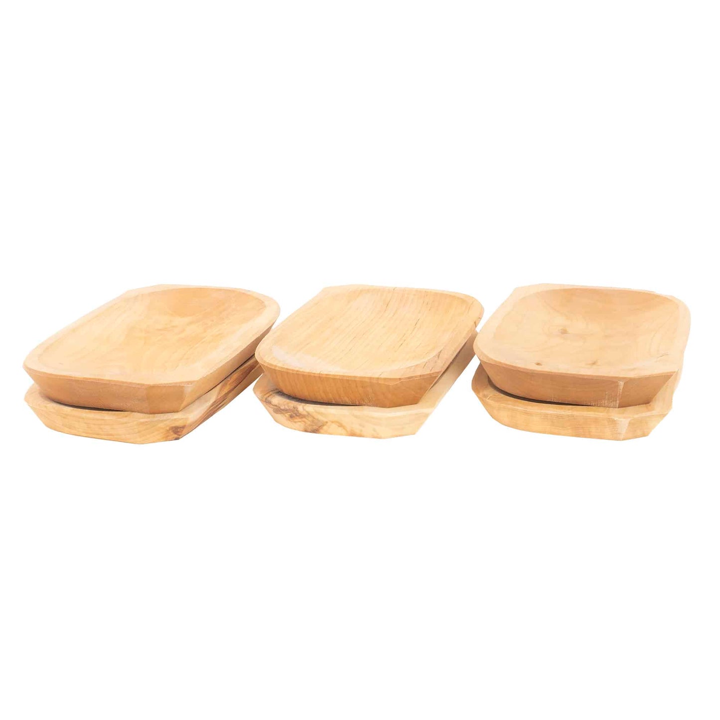 Set 7 platouri din lemn pentru servire, 60x23x2.5cm, plus lingura lata / 1462_2