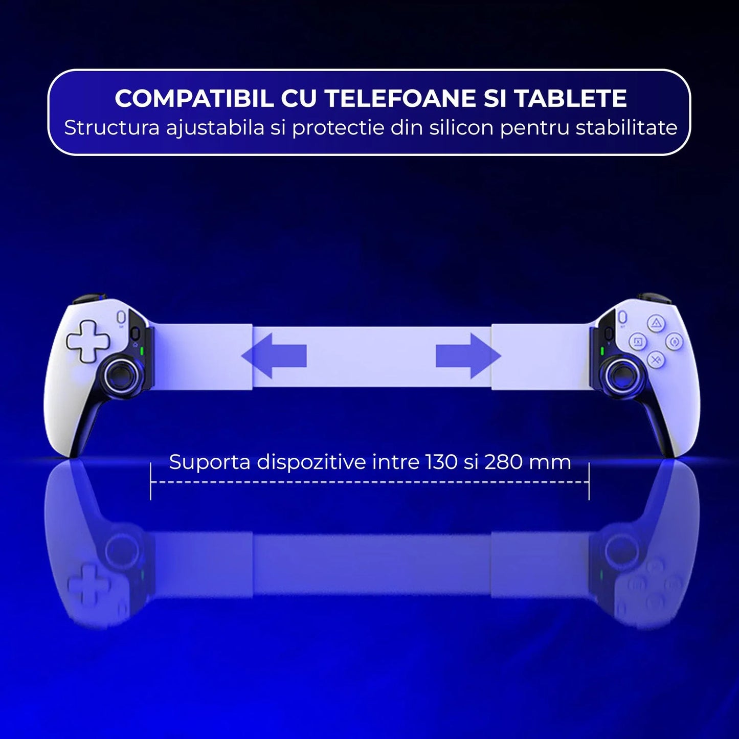 Controller Gaming Wireless Timebox, Hall Joystick, Bluetooth, Alb