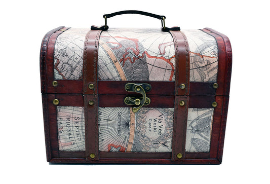 Cutie din lemn in forma de cufar, Naimeed, D171, 27*19*19 cm