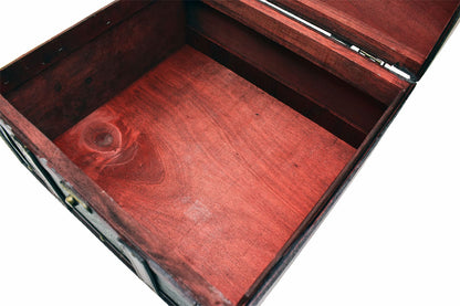 Cutie depozitare tip cufar, Naimeed D16919, 19x17x10 cm, Lemn, Visiniu