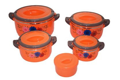 Set 5 caserole, Termoizolante, D3146, culoare orange