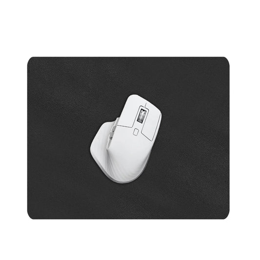 Mousepad office XXL Timebox cu doua fete din piele pu si piele intorasa, margini cusute impermeabil, pentru protectie birou, Negru/Gri antracit - 30 x 24 cm - 221.ro