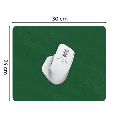 Mousepad office XXL Timebox cu doua fete din piele pu si piele intorasa, margini cusute impermeabil, pentru protectie birou, Verde inchis/Verde menta - 30 x 24 cm - 221.ro