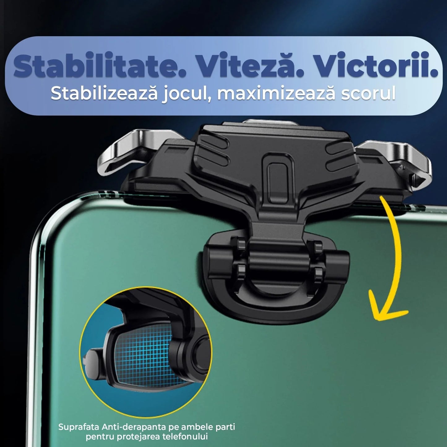 Triggere gaming pentru telefon, tableta, Fortnite, Call of duty -, Negru