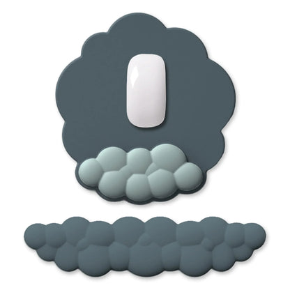 Mousepad ergonomic, spuma cu memorie pentru sustinere incheietura mana cu Wrist Rest, Baza anti-derapanta, Nor Verde inchis - 221.ro