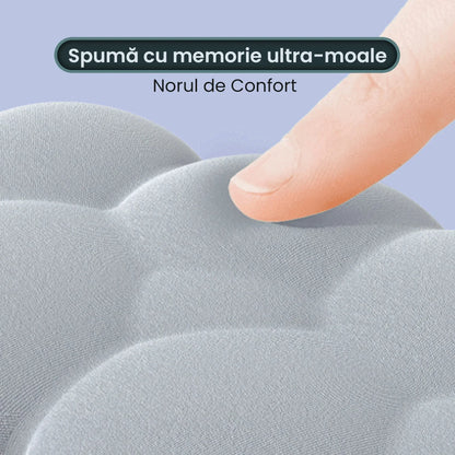 Mousepad ergonomic, spuma cu memorie pentru sustinere incheietura mana cu Wrist Rest, Baza anti-derapanta, Nor Verde inchis - 221.ro
