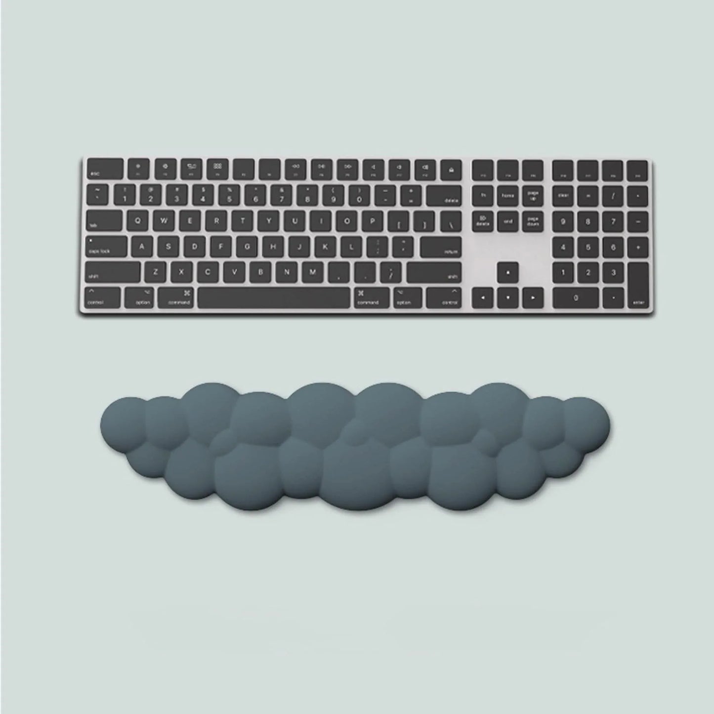 Mousepad ergonomic, spuma cu memorie pentru sustinere incheietura mana cu Wrist Rest, Baza anti-derapanta, Nor Verde inchis - 221.ro