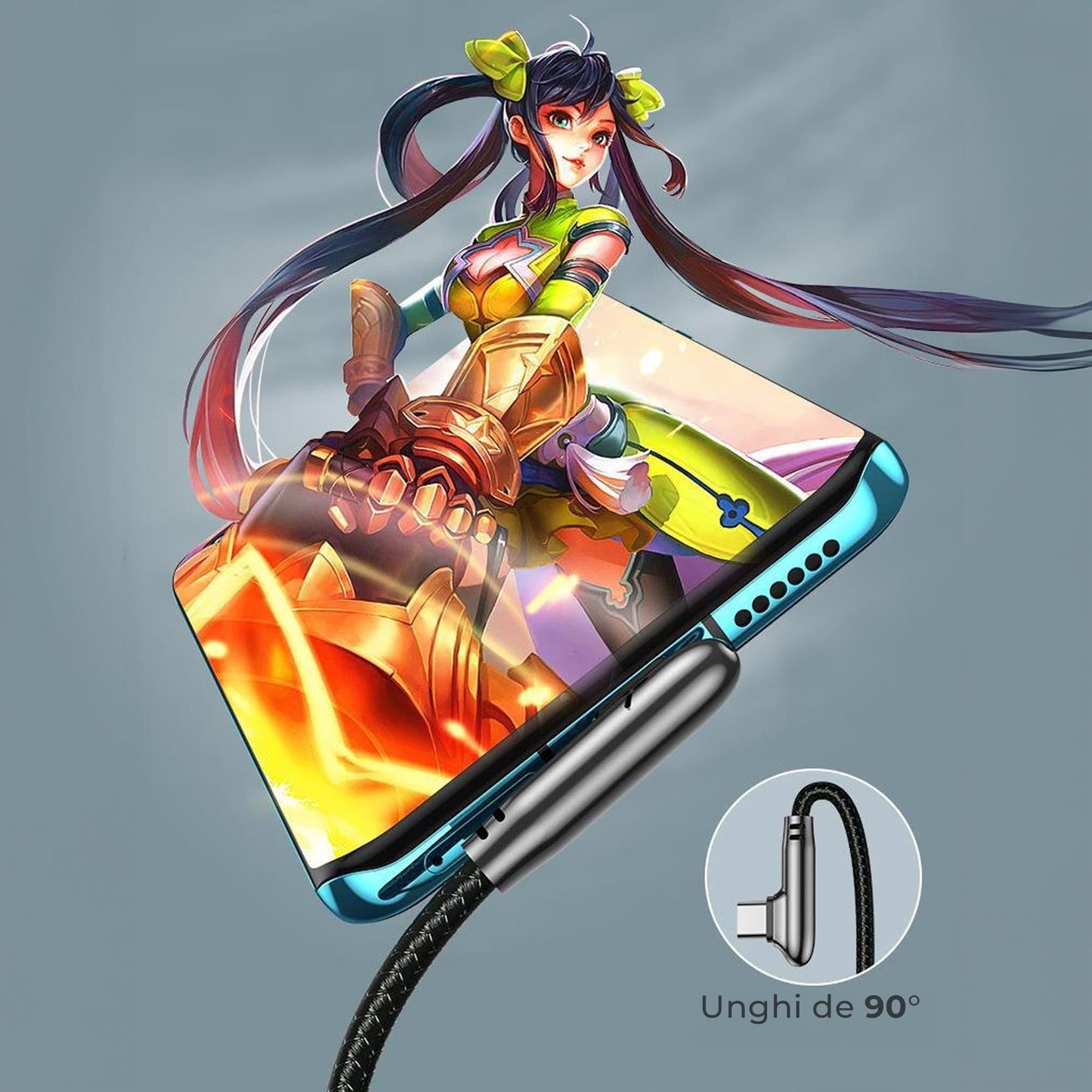 Cablu de Incarcare si Transfer de Date, Fast Charge 60W, USB-C la Type-C, Negru - 221.ro