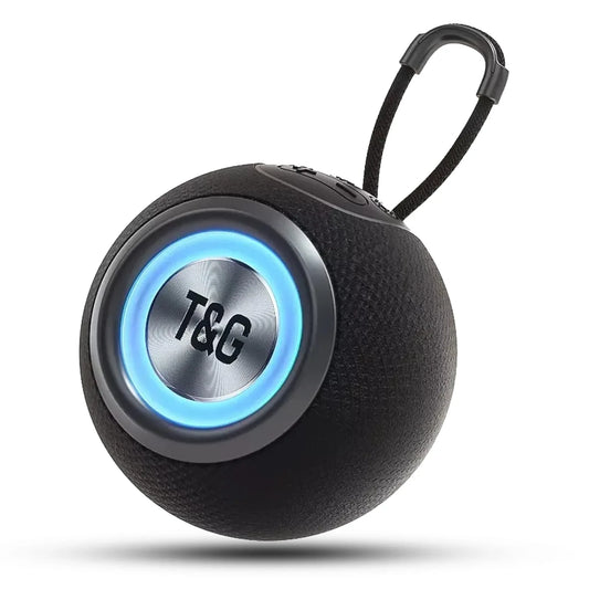 Boxa portabila, Bluetooth, Sunet surround 360, RGB, 1200mah, Negru