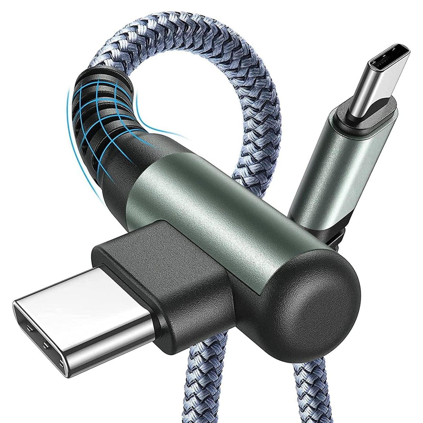 Cablu Date si Incarcare Rapida Timebox, USB-C la Type-C, 60W, 2m, Negru