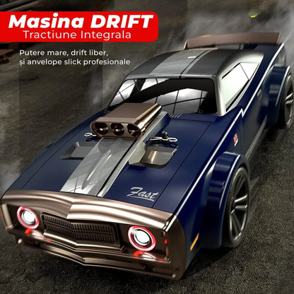Masina cu telecomanda RC Timebox, 38km/h, 1:16, 4WD, Drift car, Albastru