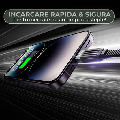 Cablu de Incarcare si Transfer de Date, Timebox, Fast Charge 27W, 480Mbps, 1m, USB la Lightning, Compatibil iPhone, Macbook, AirPods, Negru - 221.ro