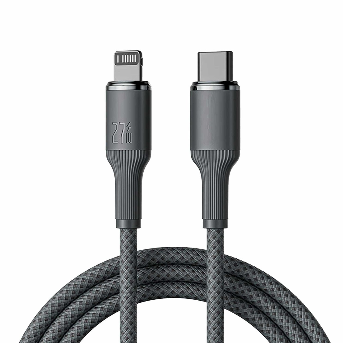 Cablu de Incarcare si Transfer de Date, Timebox, Fast Charge 27W, 480Mbps, 1,8m, USB-C la Lightning, Negru - 221.ro