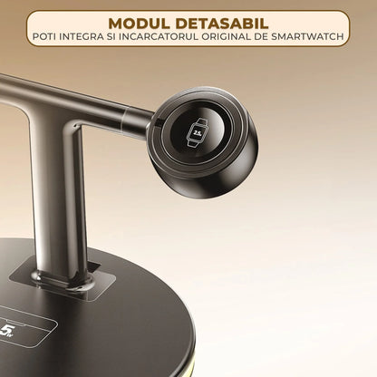 Incarcator Wireless 4 in 1 Timebox, 5W, multifunctional, Fast Charge 22, Samsung