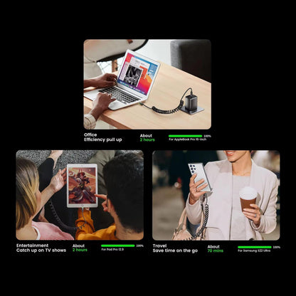 Cablu de Incarcare si Transfer de Date 100W, Timebox, Fast Charge, 480Mbps, 1,8m, LED Inteligent, Nylon, USB-C la Type-C, Negru - 221.ro
