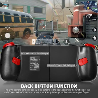 GamePad Controller Gaming pentru telefon Android, iOS, Nintendo Switch, Negru