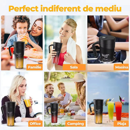 Mini blender electric Timebox, compact, multifunctional, Negru