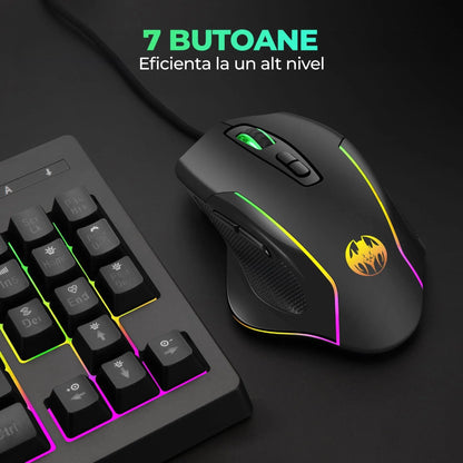 Mouse gaming Jiggler Timebox, RGB, 3 trepte DPI, USB, 4 GHz, RGB Led, Negru