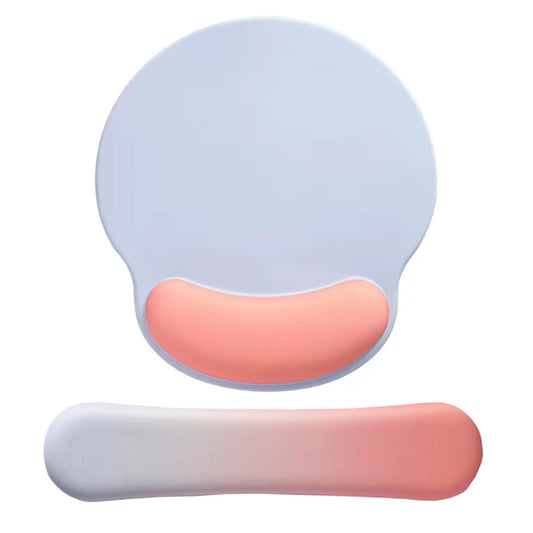 Mousepad ergonomic cu Spuma cu Memorie pentru sustinere incheietura mana cu Wrist Rest pentru mouse si tastatura, baza anti-derapanta, Roz, Albastru - 221.ro