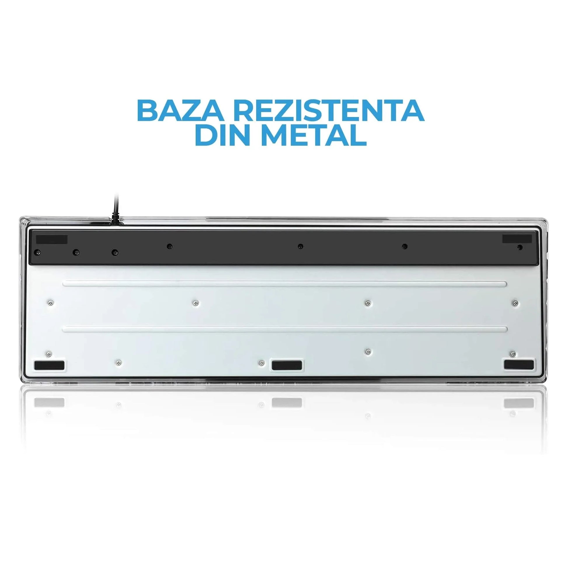 Kit Tastatura, Mouse Gaming RGB, 104 taste, cu fir, 7 culori si moduri de iluminare, Design Ergonomic, Baza metalica, Negru - 221.ro