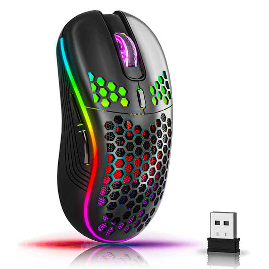 Mouse gaming wireless Timebox, 1600DPI, ultrausor 80g, USB Reciver 2, Negru