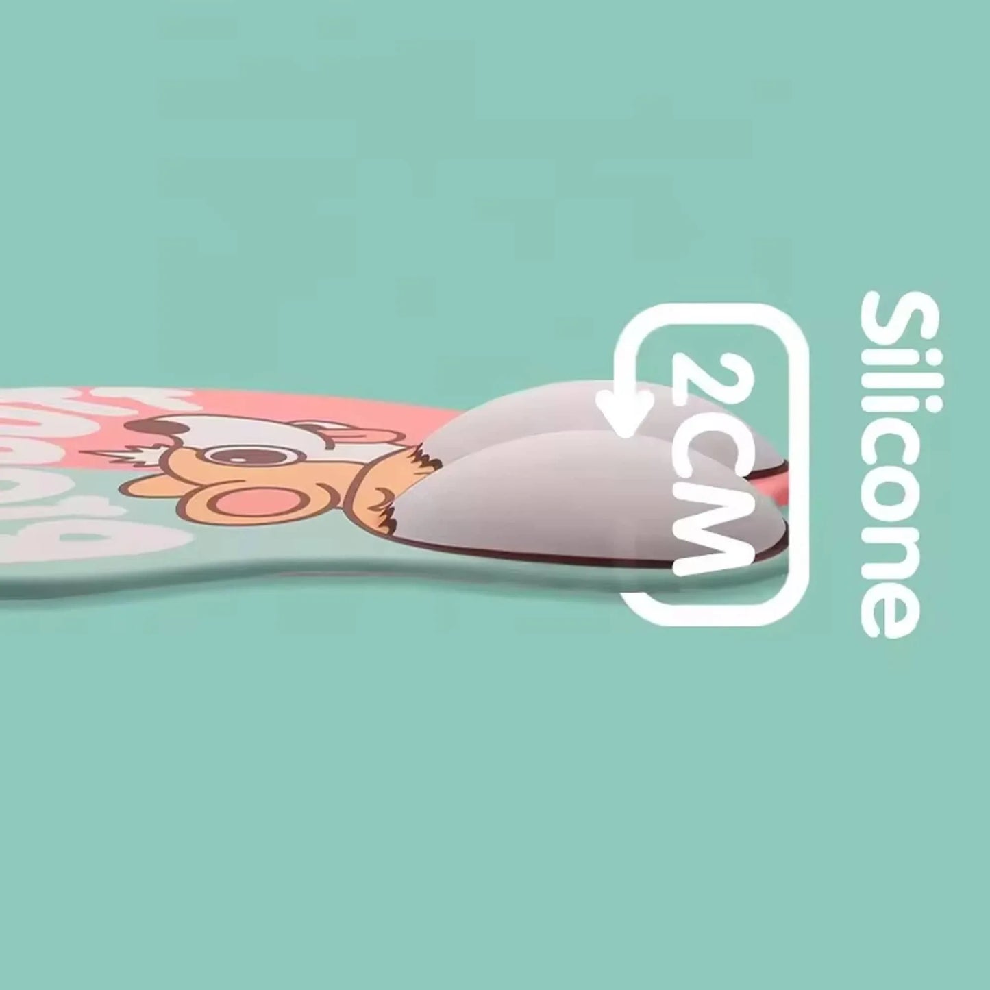 Mousepad ergonomic, spuma cu memorie pentru sustinere incheietura mana cu Wrist Rest mouse, Baza anti-derapanta, Stil Catel Bulldog - 221.ro