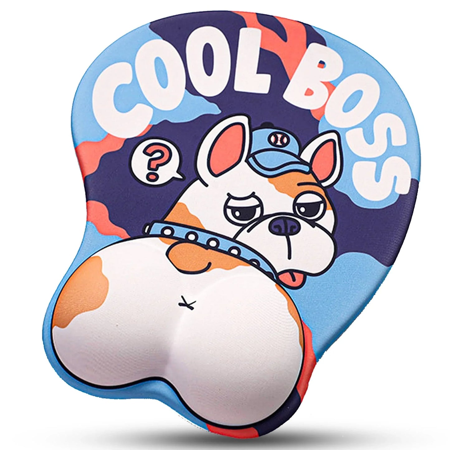 Mousepad ergonomic, spuma cu memorie pentru sustinere incheietura mana cu Wrist Rest mouse, Baza anti-derapanta, Stil Catel Bulldog - 221.ro