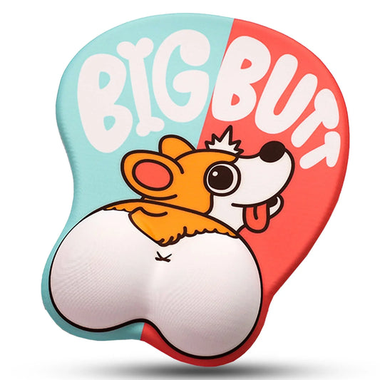 Mousepad ergonomic, spuma cu memorie pentru sustinere incheietura mana cu Wrist Rest mouse, Baza anti-derapanta, Stil Catel Corgi - 221.ro