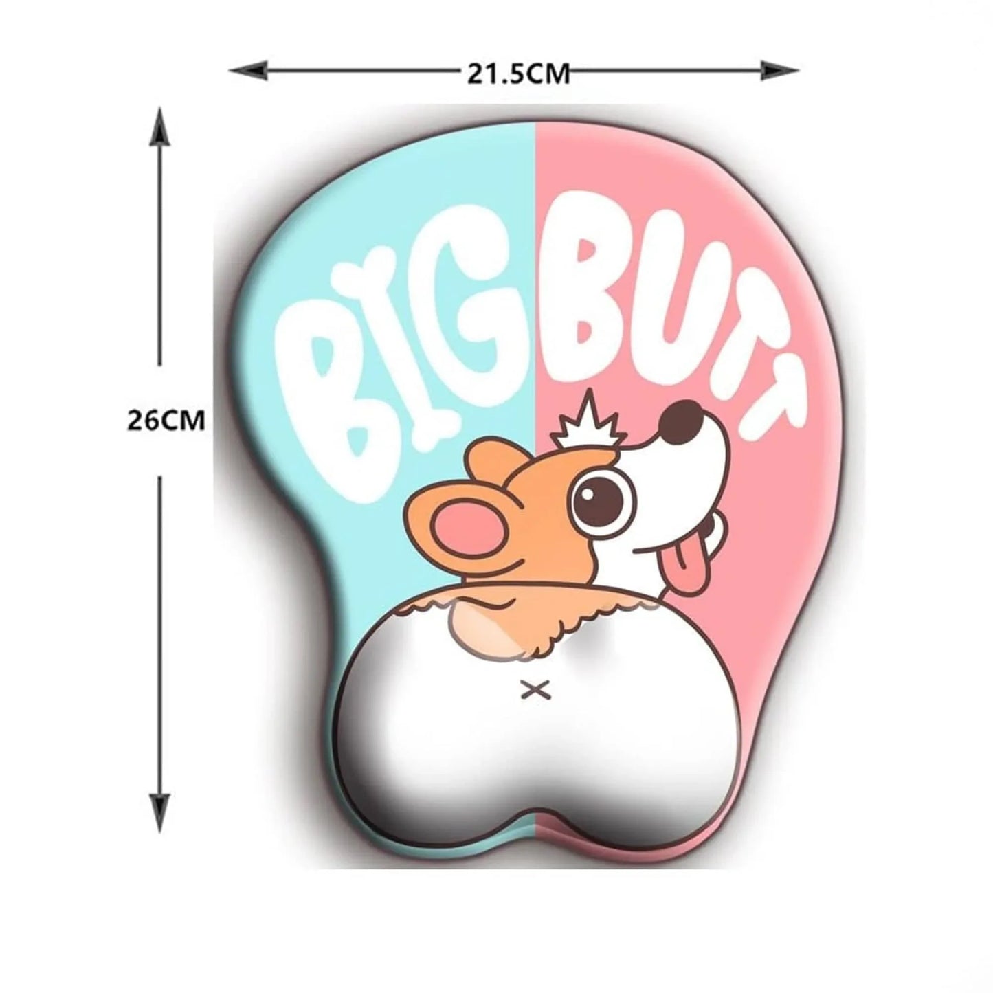 Mousepad ergonomic, spuma cu memorie pentru sustinere incheietura mana cu Wrist Rest mouse, Baza anti-derapanta, Stil Catel Corgi - 221.ro