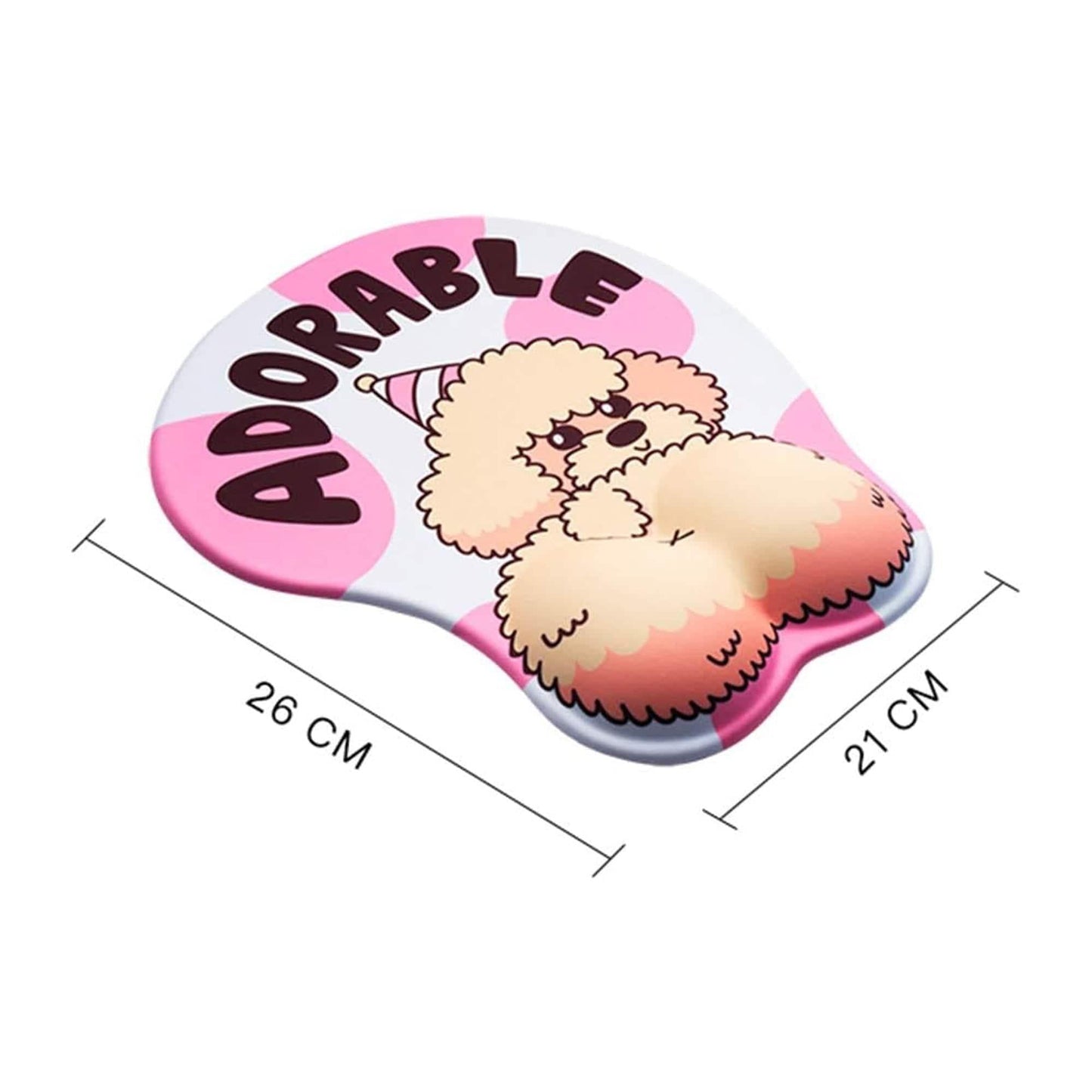 Mousepad ergonomic, spuma cu memorie pentru sustinere incheietura mana cu Wrist Rest mouse, Baza anti-derapanta, Stil Catel Puppy - 221.ro