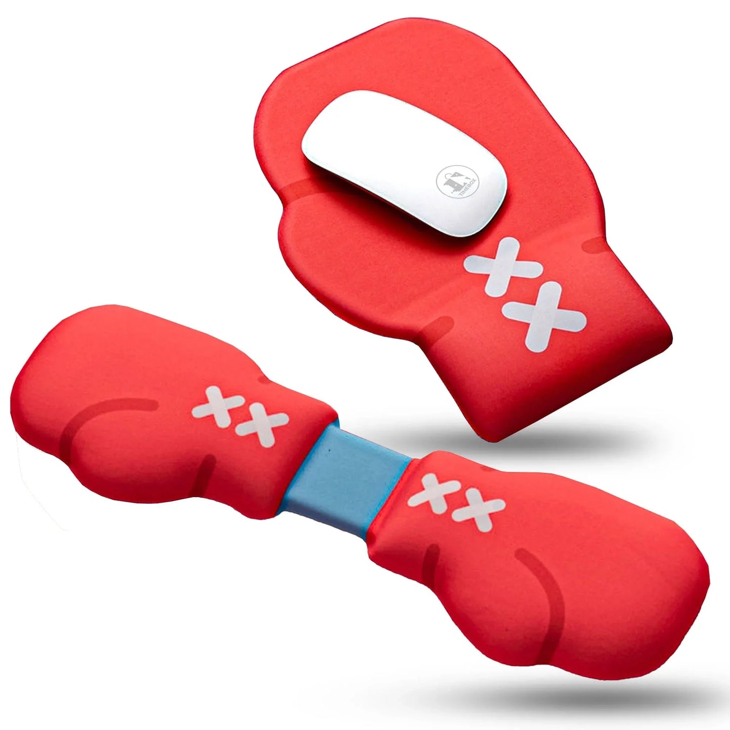 Mousepad ergonomic, spuma cu memorie pentru sustinere incheietura mana cu Wrist Rest pentru tastatura si mouse, Baza anti-derapanta, Stil manusi box - 221.ro