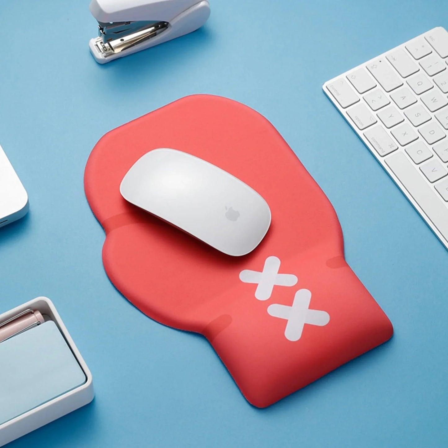 Mousepad ergonomic, spuma cu memorie pentru sustinere incheietura mana cu Wrist Rest pentru tastatura si mouse, Baza anti-derapanta, Stil manusi box - 221.ro