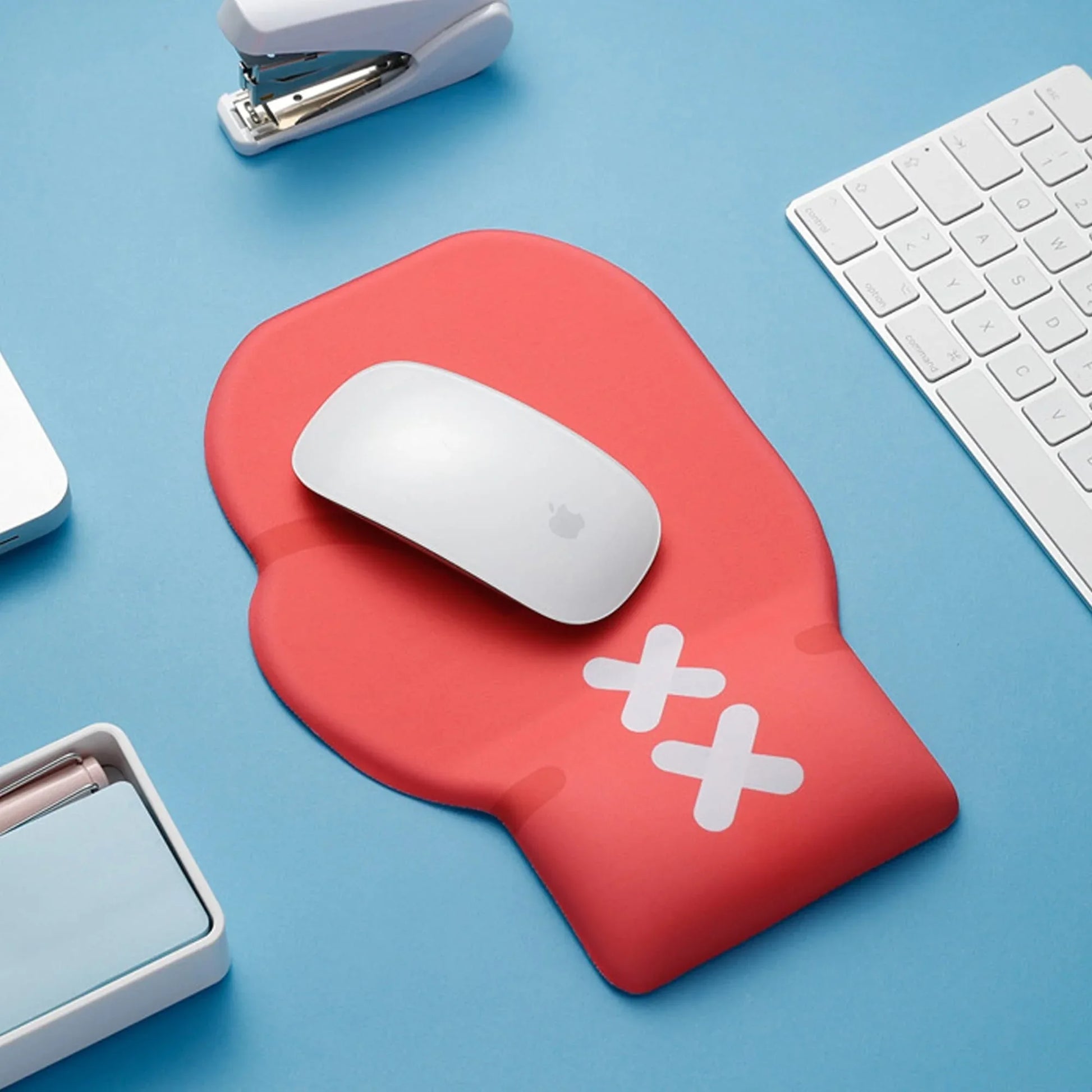 Mousepad ergonomic, spuma cu memorie pentru sustinere incheietura mana cu Wrist Rest pentru tastatura si mouse, Baza anti-derapanta, Stil manusi box - 221.ro