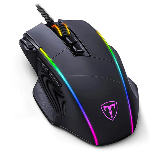 Mouse gaming Timebox, 5000 DPI, USB, Ergonomic, 1000Hz, RGB Led, Negru