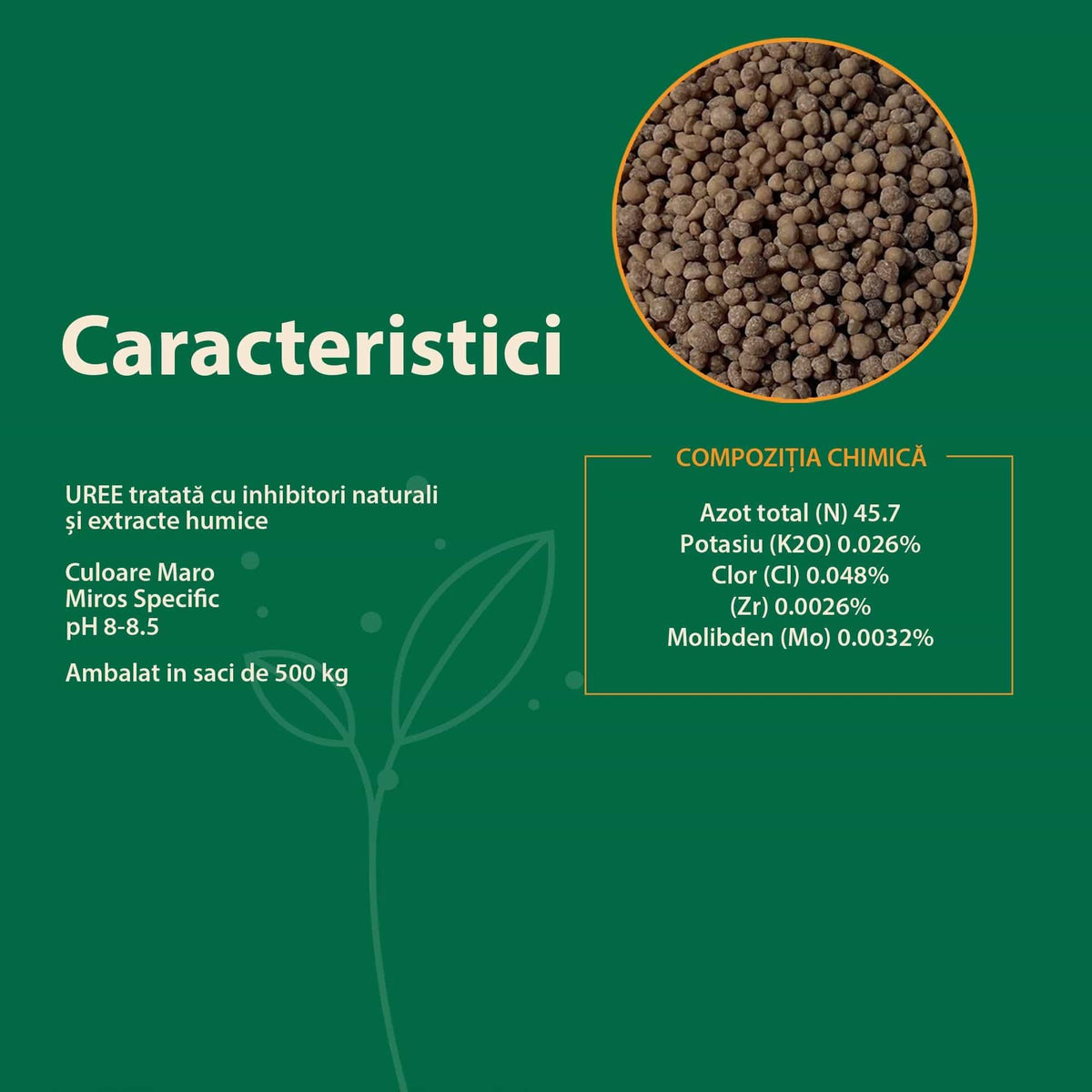 Ingrasamant cu Azot si Extracte Humice - N-Durro 46, 46% N, Efect 100 Zile, 2 kg