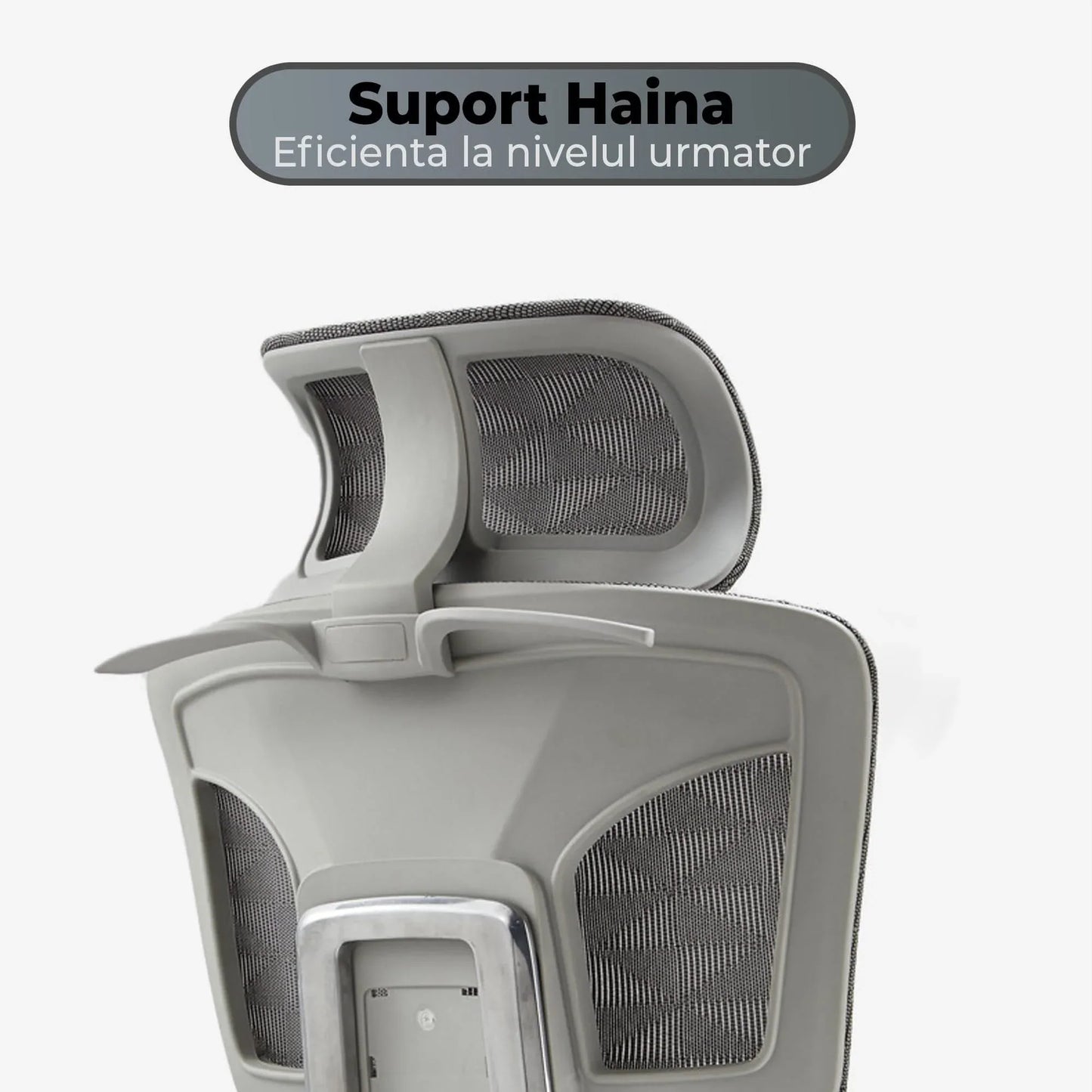 Scaun ergonomic Timebox, Reglare inaltime spatar in 6 pozitii 150°, Cotiere 5D, Plasa Mesh, Profil lombar flexibil, Spatar si Baza din aluminiu durabil, pana la 150 kg, Gri - 221.ro