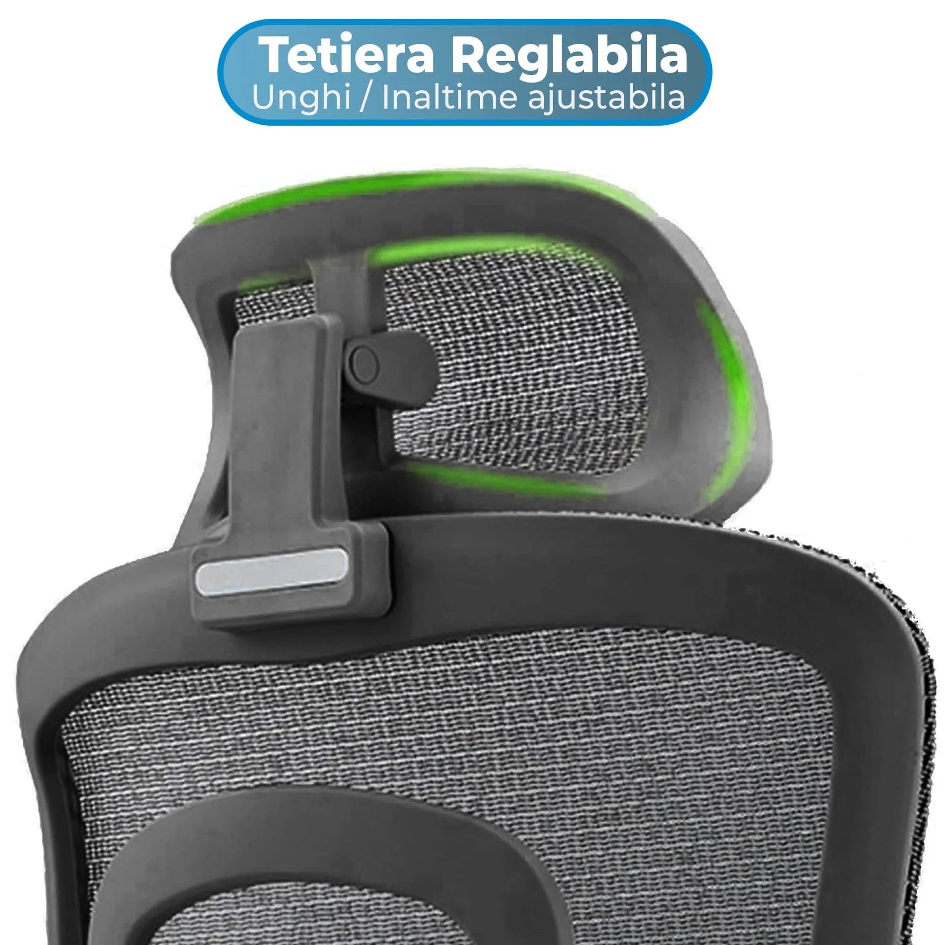 Scaun ergonomic Timebox, Reglare inaltime, spatar in 6 pozitii 150°, Cotiere 4D, Plasa Mesh, Profil lombar flexibil, Suport Picioare, Baza din aluminiu durabil, pana la 150 kg, Negru - 221.ro