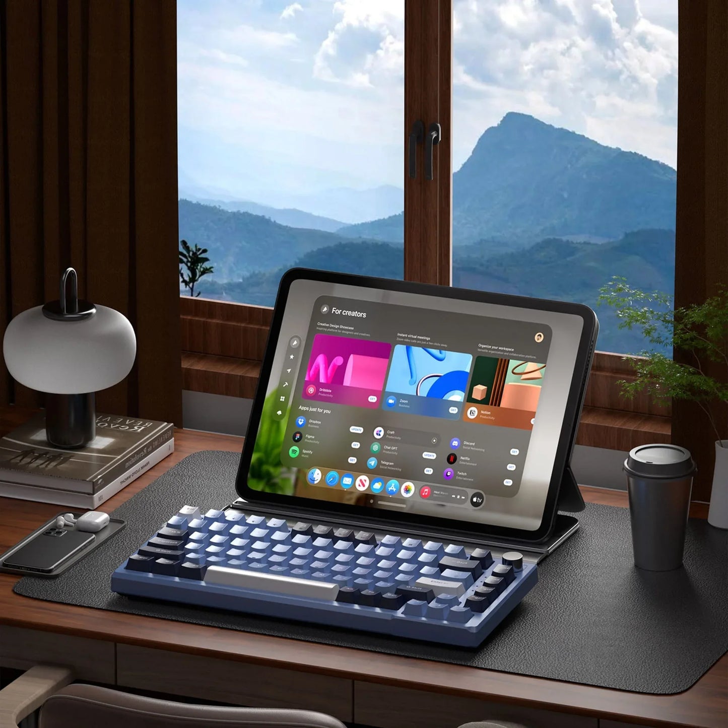 Tastatura Mecanica Gaming Timebox TKL, 75%, iluminare RGB, 83 taste, Control Rotativ Volum, cu cablu Type-C, Blue Switch, Hot-Swap, Portabila, Albastru - 221.ro