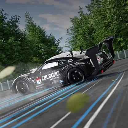 Masina cu telecomanda RC, Timebox, Drift car, 30km/h, 4x4, lumini LED, cauciucuri interschimbabile, 2 baterii tip acumulator incluse, 1:16, Negru - 221.ro