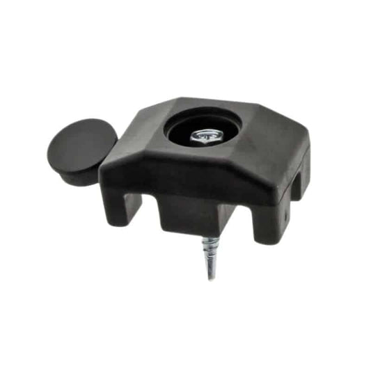 Set 20 bucati clema din plastic pentru prindere panouri bordurate gard 40x30mm, surub 5.5x32mm, negru / 174.48.9005