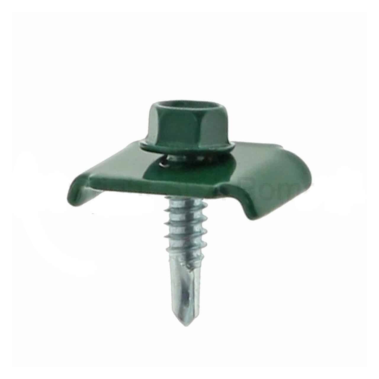 Set 50bucati clema pentru fixare gard 20x30mm cu surub autoforant 6.3x25 / 174.50.60