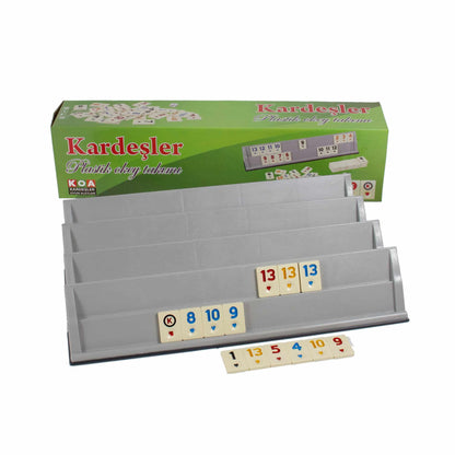 Joc remi, rummy din plastic cu piese din plastic / 745