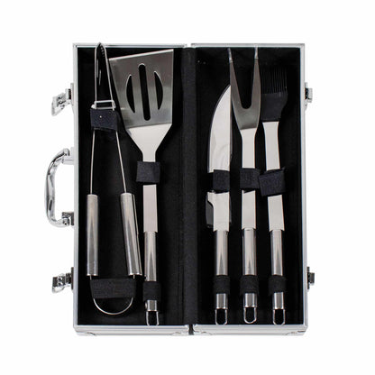 Set accesorii 5 piese gratar cu diplomat de aluminiu / 844