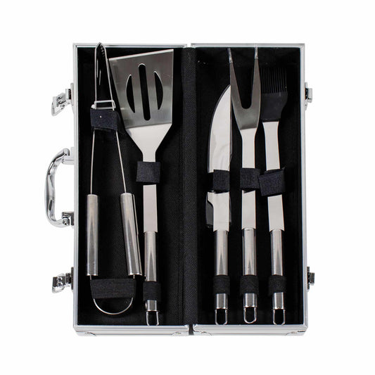 Set accesorii 5 piese gratar cu diplomat de aluminiu / 844