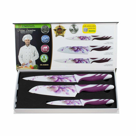 Set cutite bucatarie 3 piese cu invelis ceramic / 4544