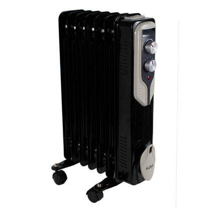 Calorifer electric Floria, 1500 W, 7 elementi, Negru / ZLN 3642