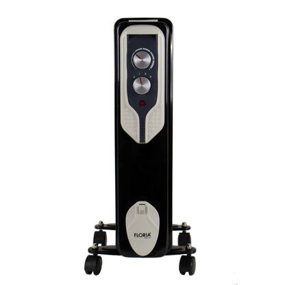 Calorifer electric Floria, 1500 W, 7 elementi, Negru / ZLN 3642