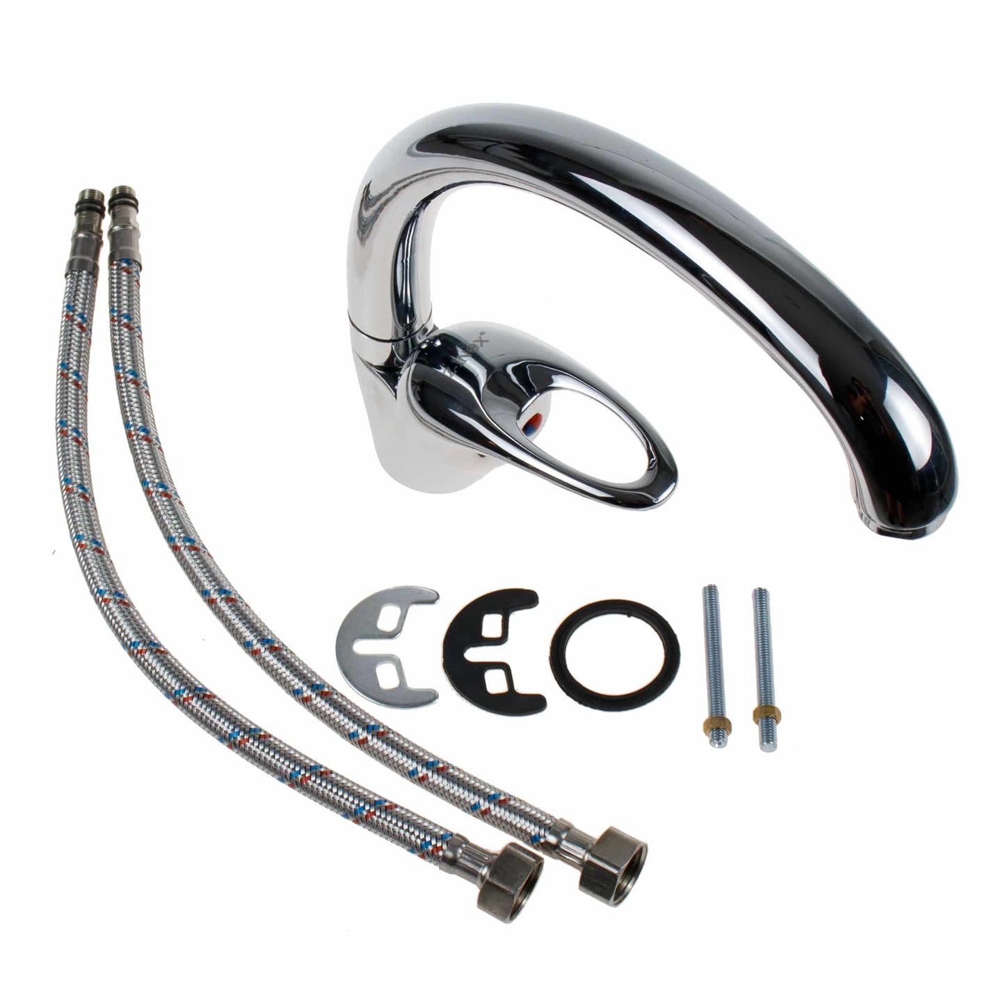 Baterie inox bucatarie, ZILAN, pipa lunga mobila lebada, monocomanda, cartus ceramic 40mm / ZLN 7819